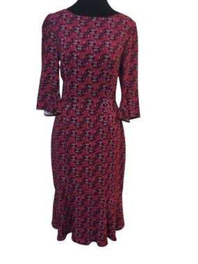 rosanna jersey midi tea dress BODEN Rosanna Jersey Midi Tea Dress-Brilliant Blue, Blossom Tile